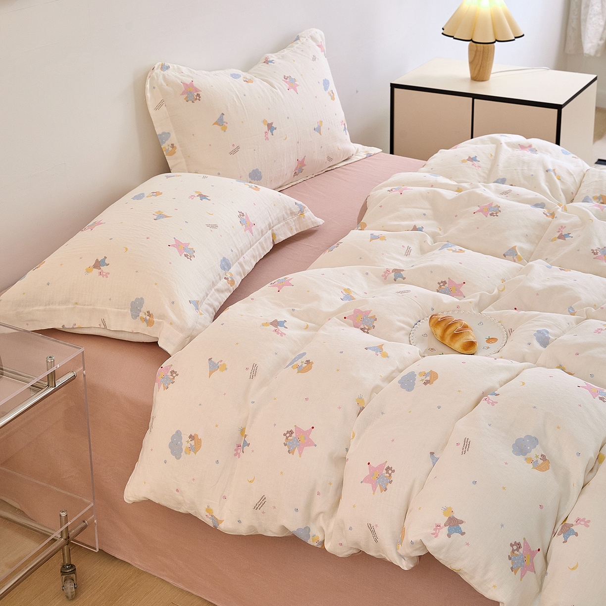 91家纺网 家纺一手货源 找家纺 锦罗绣 2025新款全棉双层纱印花单被套（第二批） 宝贝乐园