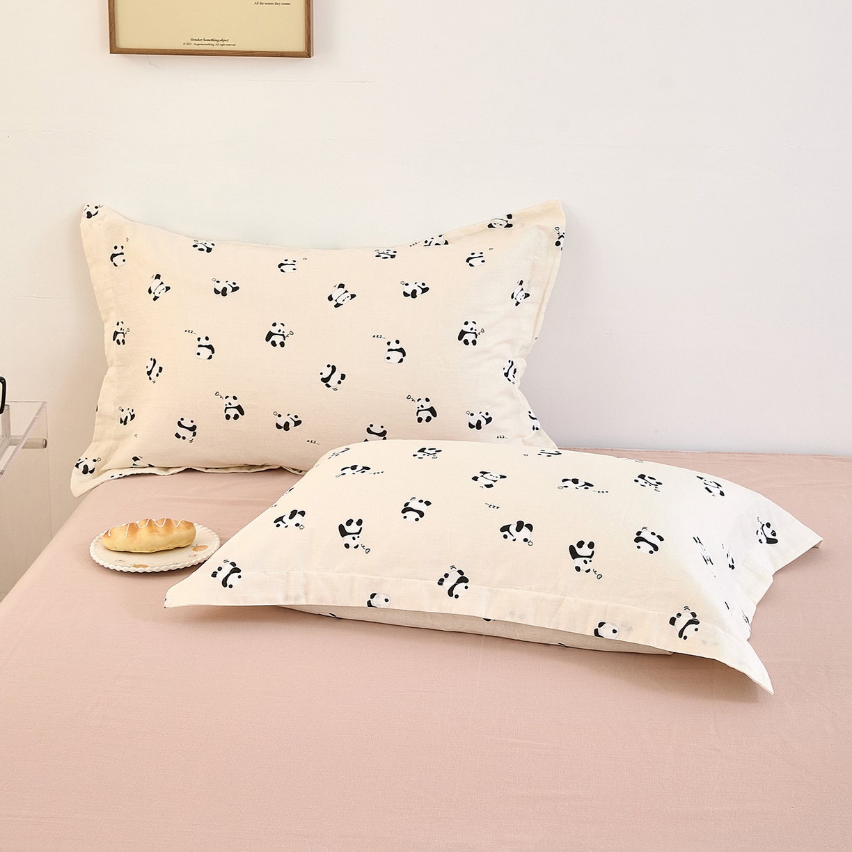 91家纺网 家纺一手货源 找家纺 锦罗绣 2025新款全棉双层纱印花单被套（第二批） 国宝熊猫