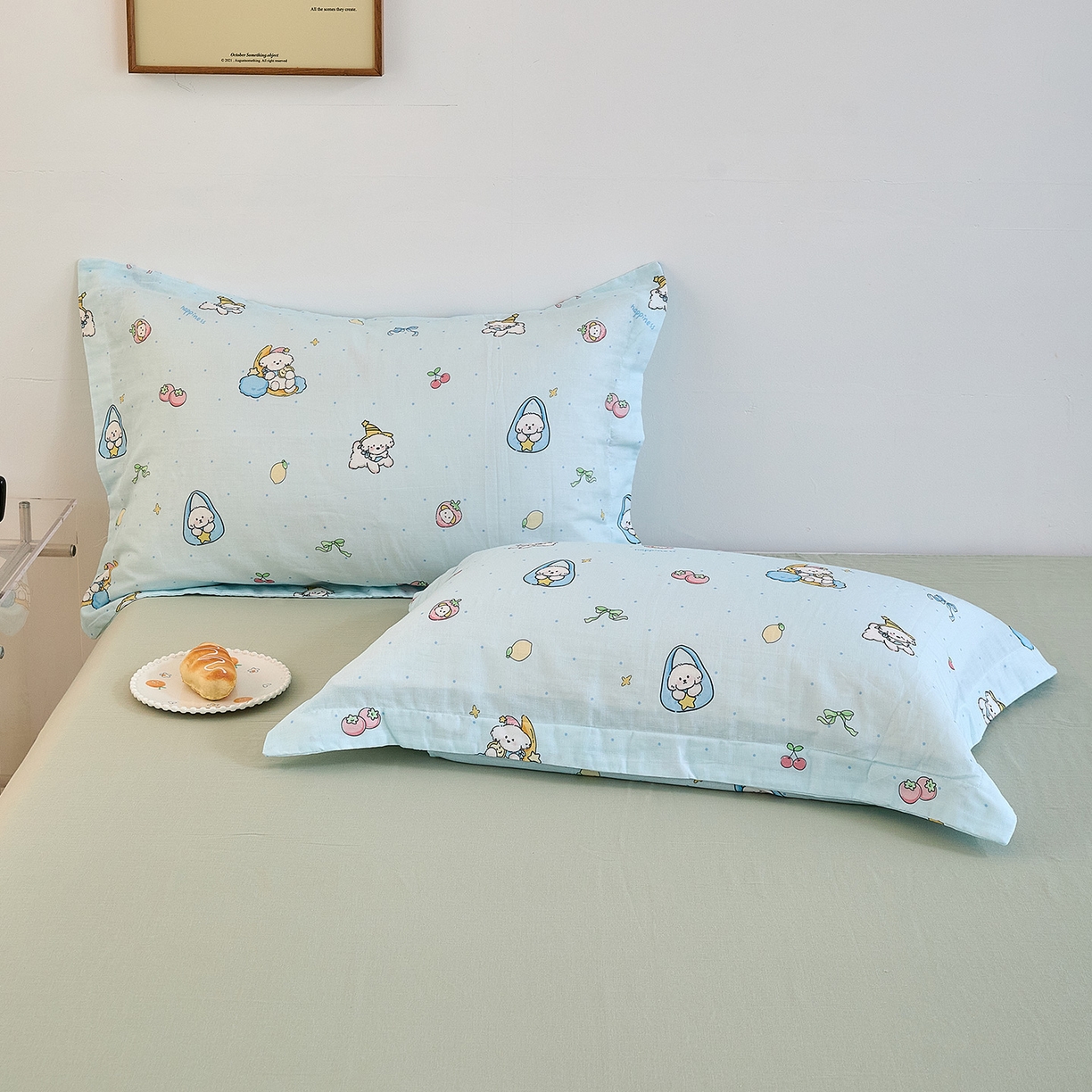 91家纺网 家纺一手货源 找家纺 锦罗绣 2025新款全棉双层纱印花单被套（第二批） 可爱小狗