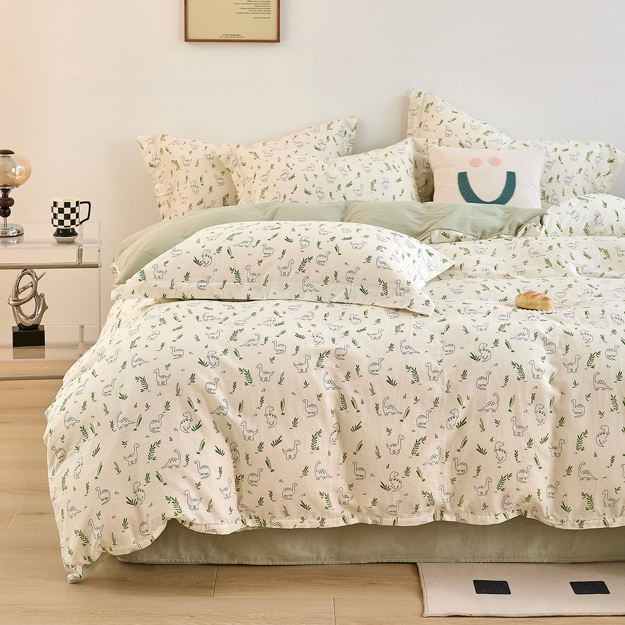 91家纺网 家纺一手货源 找家纺 锦罗绣 2025新款全棉双层纱印花单被套（第二批） 迷你龙