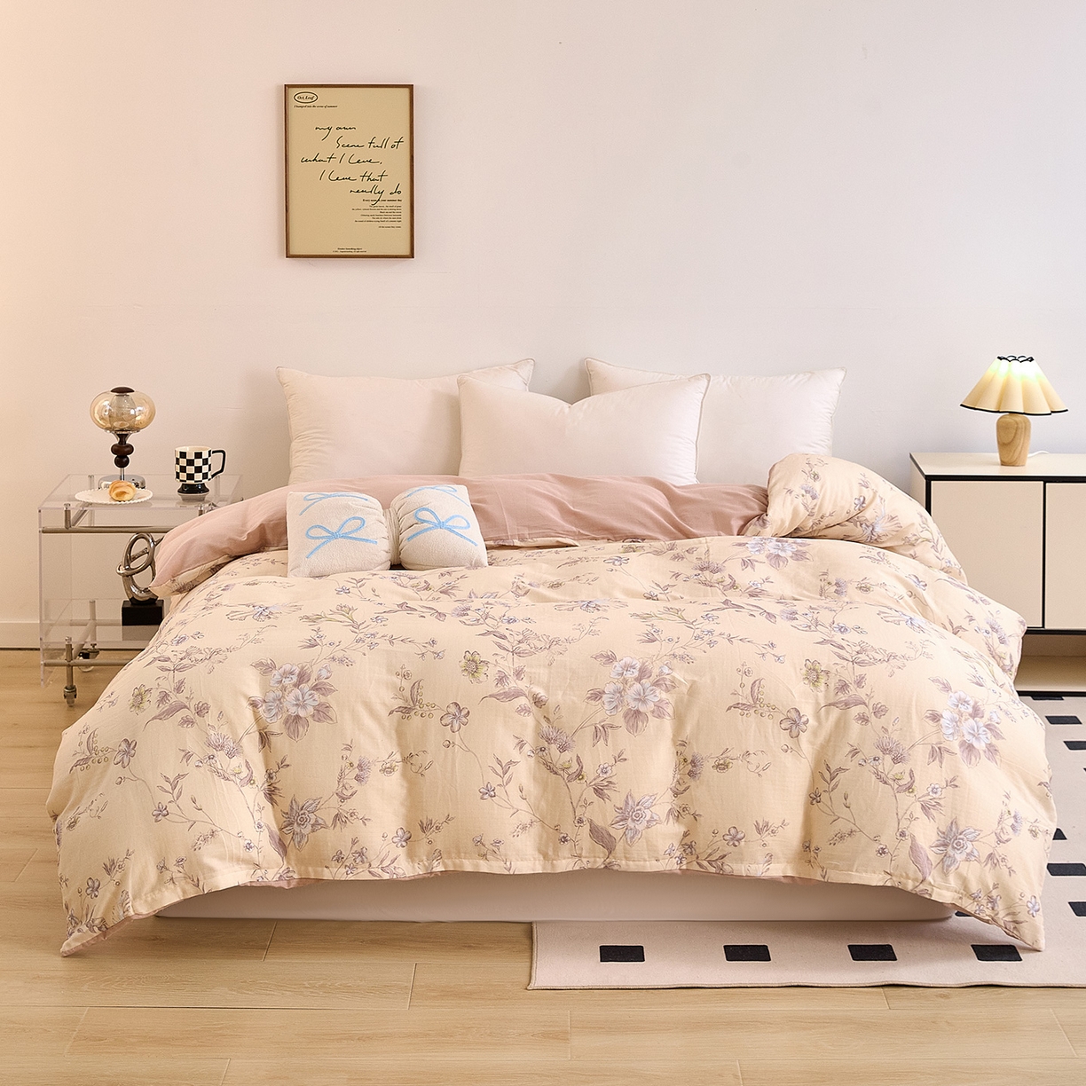 锦罗绣 2025新款全棉双层纱印花单被套（第二批） 清新碎花