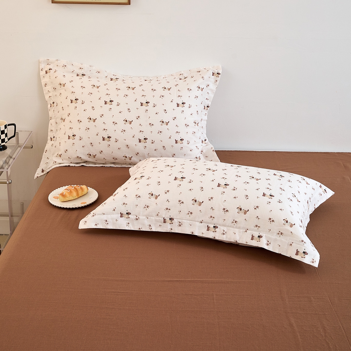 91家纺网 家纺一手货源 找家纺 锦罗绣 2025新款全棉双层纱印花单被套（第二批） 绅士犬