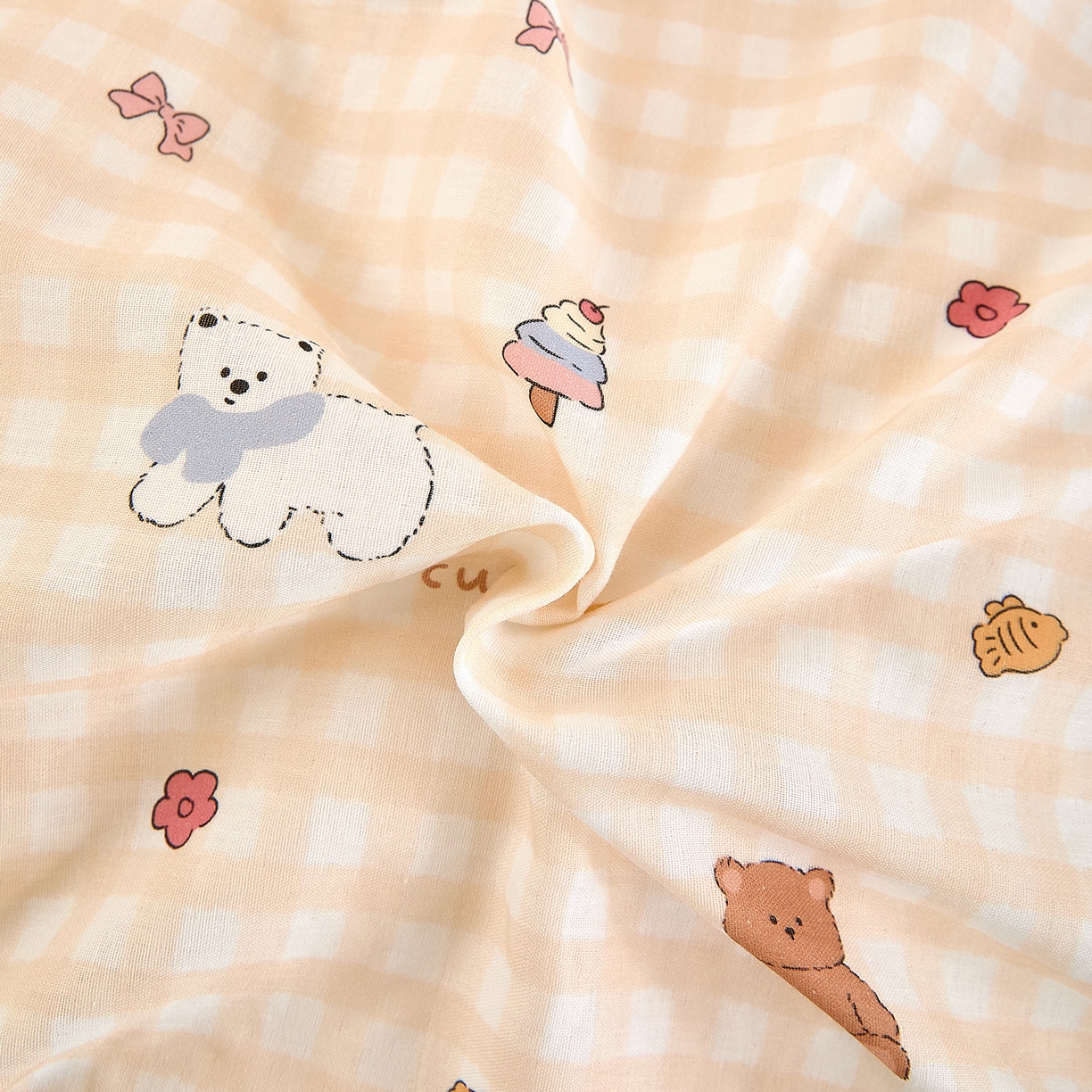 91家纺网 家纺一手货源 找家纺 锦罗绣 2025新款全棉双层纱印花单被套（第二批） 甜蜜小屋