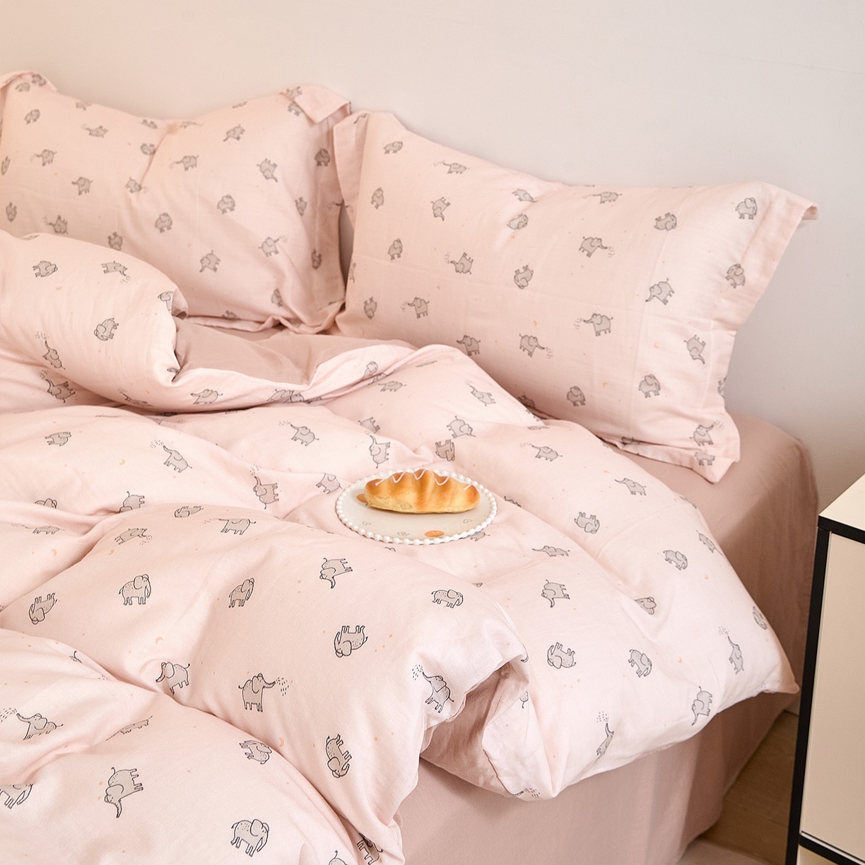 91家纺网 家纺一手货源 找家纺 锦罗绣 2025新款全棉双层纱印花单被套（第二批） 象象