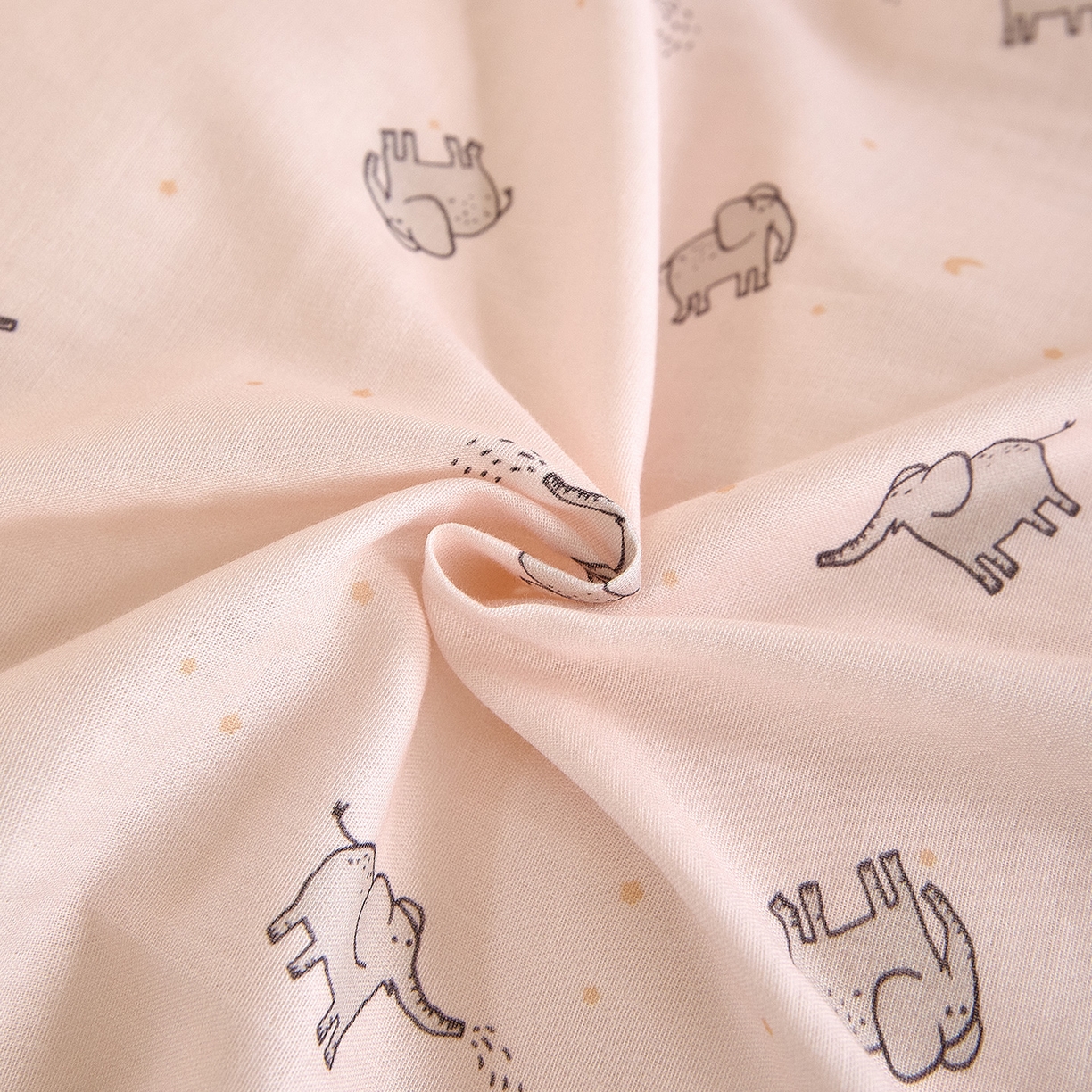 91家纺网 家纺一手货源 找家纺 锦罗绣 2025新款全棉双层纱印花单被套（第二批） 象象