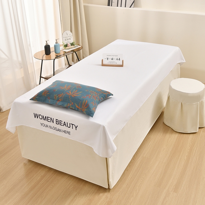 91家纺网 家纺一手货源 找家纺 不打烊家纺 2025新款全棉有氧双层纱羊毛尼美容床罩系列套件-叶繁枝茂 叶繁枝茂-米白