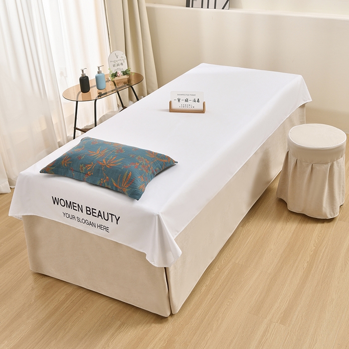 91家纺网 家纺一手货源 找家纺 （总）不打烊家纺 2025新款全棉有氧双层纱羊毛尼美容床罩系列套件-叶繁枝茂