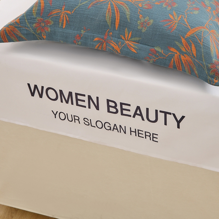 91家纺网 家纺一手货源 找家纺 不打烊家纺 2025新款全棉有氧双层纱羊毛尼美容床罩系列套件-叶繁枝茂 叶繁枝茂-米白