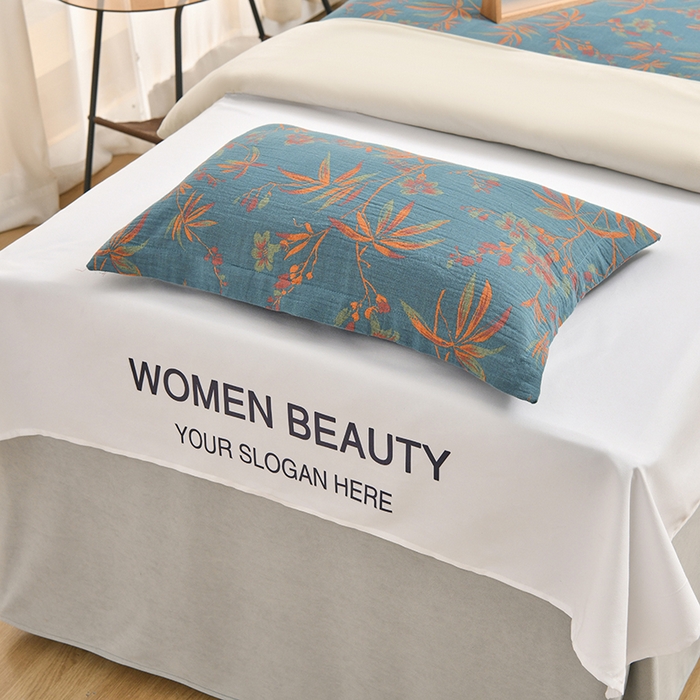 91家纺网 家纺一手货源 找家纺 不打烊家纺 2025新款全棉有氧双层纱羊毛尼美容床罩系列套件-叶繁枝茂 叶繁枝茂-灰色