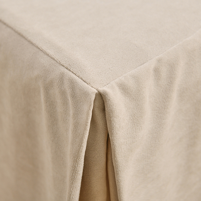 91家纺网 家纺一手货源 找家纺 不打烊家纺 2025新款全棉有氧双层纱羊毛尼美容床罩系列套件-叶繁枝茂 叶繁枝茂-卡其