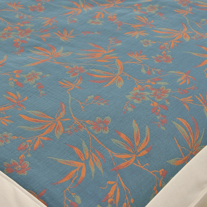 91家纺网 家纺一手货源 找家纺 不打烊家纺 2025新款全棉有氧双层纱羊毛尼美容床罩系列套件-叶繁枝茂 叶繁枝茂-米白