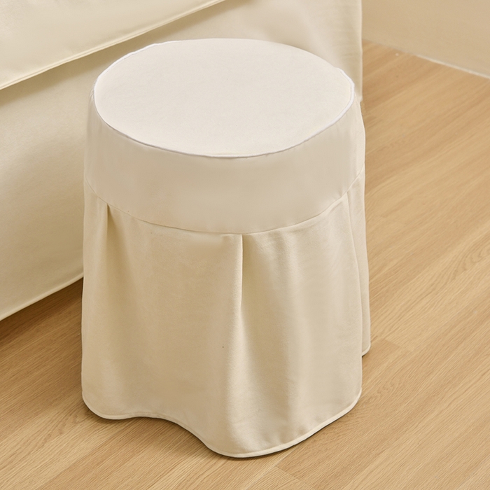 91家纺网 家纺一手货源 找家纺 不打烊家纺 2025新款全棉有氧双层纱羊毛尼美容床罩系列套件-叶繁枝茂 叶繁枝茂-米白