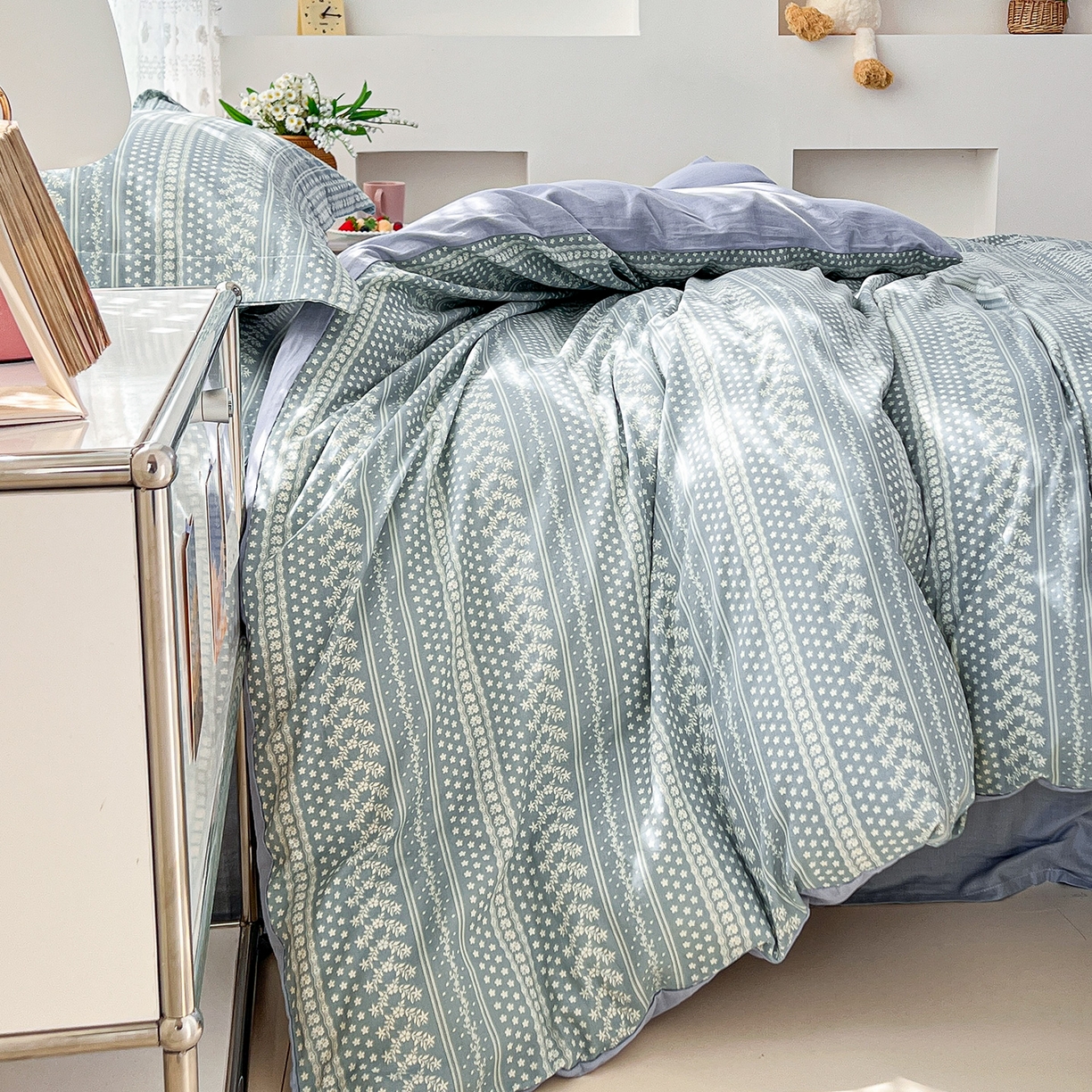 91家纺网 家纺一手货源 找家纺 锦罗绣 2025新款全棉双层纱印花单被套（第二批） 原野