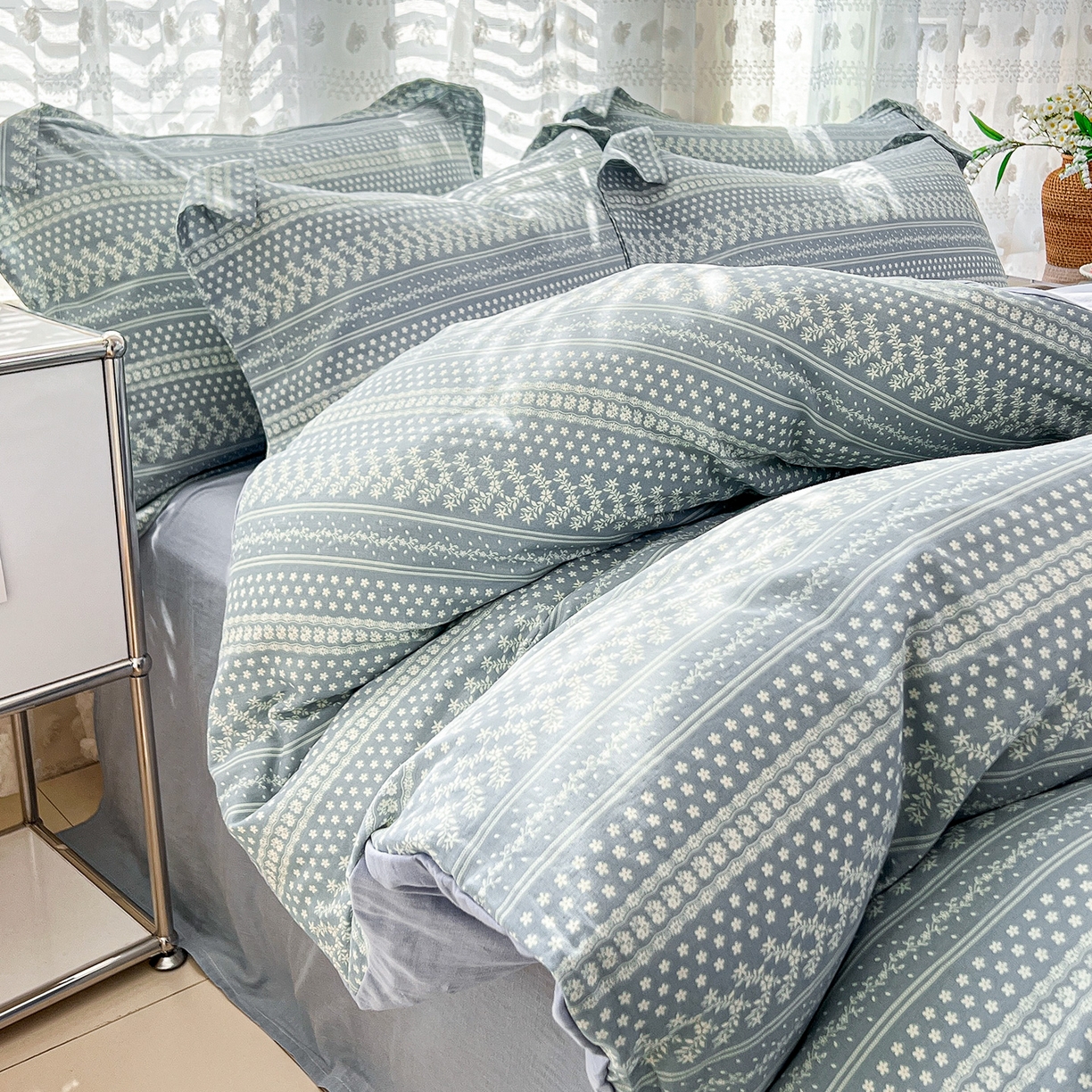 91家纺网 家纺一手货源 找家纺 锦罗绣 2025新款全棉双层纱印花单被套（第二批） 原野