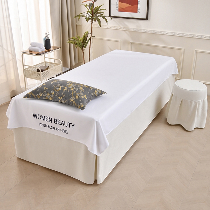 91家纺网 家纺一手货源 找家纺 （总）不打烊家纺 2025新款全棉有氧双层纱羊毛尼美容床罩系列套件-梅花颂