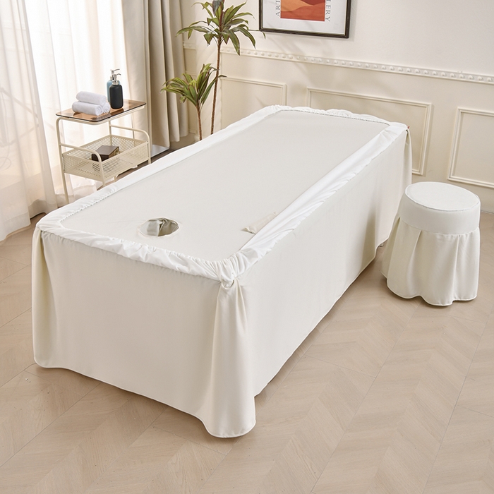 91家纺网 家纺一手货源 找家纺 （总）不打烊家纺 2025新款全棉有氧双层纱羊毛尼美容床罩系列套件-梅花颂