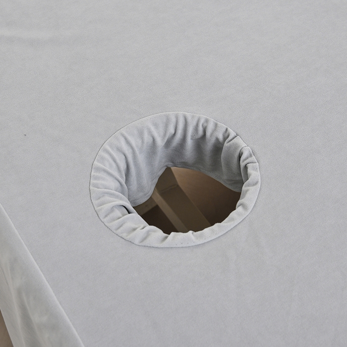 91家纺网 家纺一手货源 找家纺 不打烊家纺 2025新款全棉有氧双层纱羊毛尼美容床罩系列套件-梅花颂 梅花颂-灰色