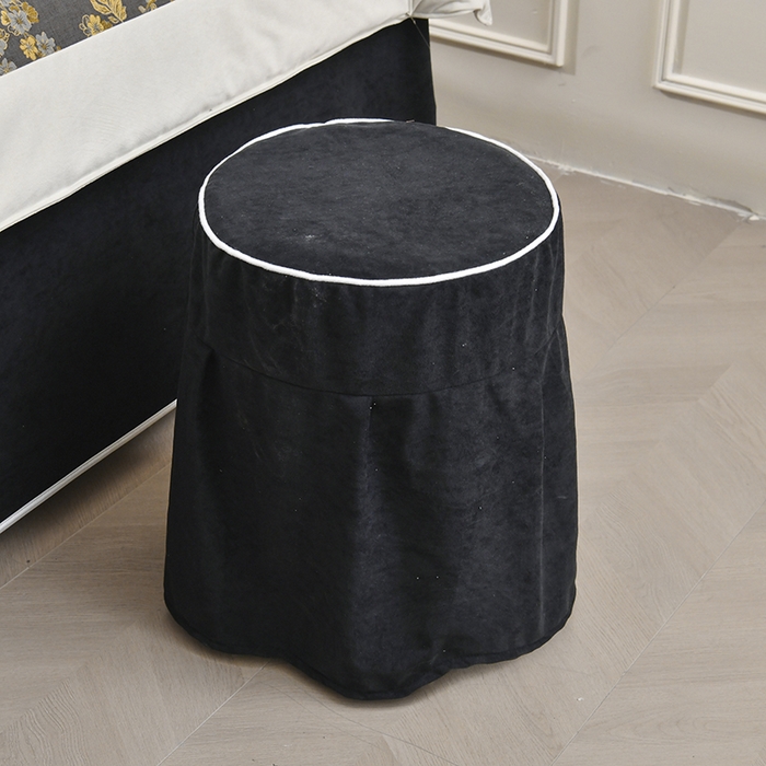 91家纺网 家纺一手货源 找家纺 不打烊家纺 2025新款全棉有氧双层纱羊毛尼美容床罩系列套件-梅花颂 梅花颂-黑色