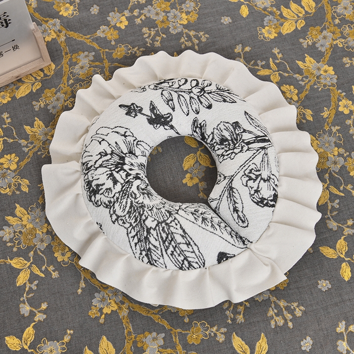 91家纺网 家纺一手货源 找家纺 不打烊家纺 2025新款全棉有氧双层纱羊毛尼美容床罩系列套件-梅花颂 梅花颂-灰色