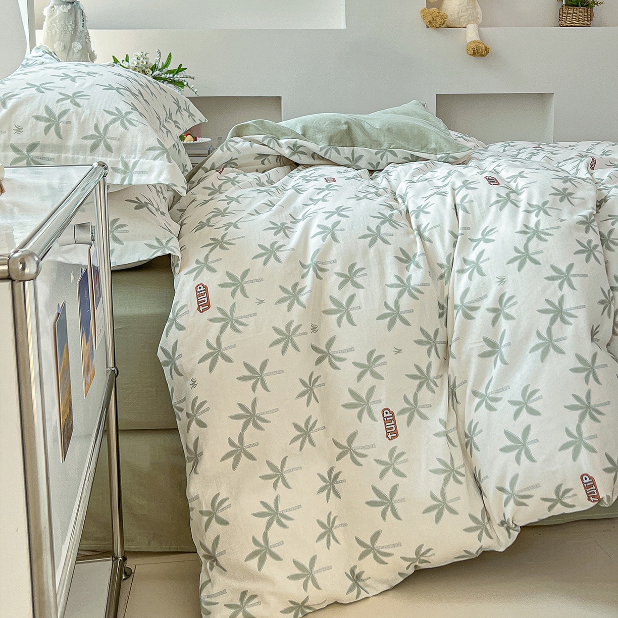 91家纺网 家纺一手货源 找家纺 锦罗绣 2025新款全棉双层纱印花单被套（第二批） 竹影