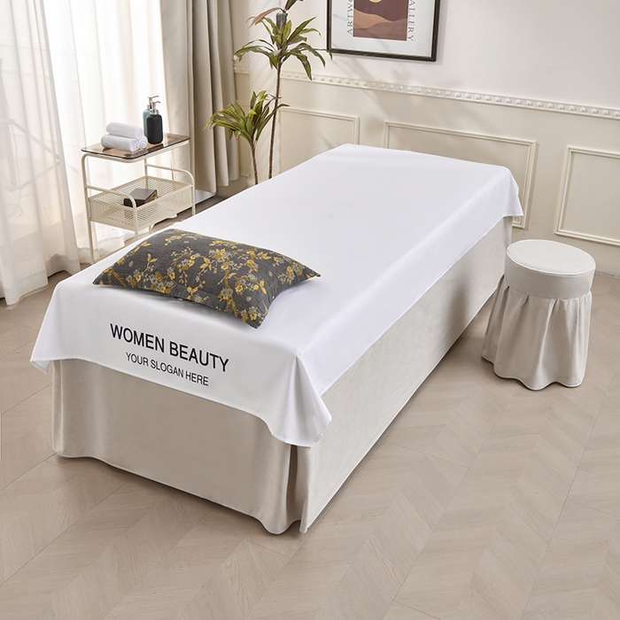 91家纺网 家纺一手货源 找家纺 不打烊家纺 2025新款全棉有氧双层纱羊毛尼美容床罩系列套件-梅花颂 梅花颂-卡其