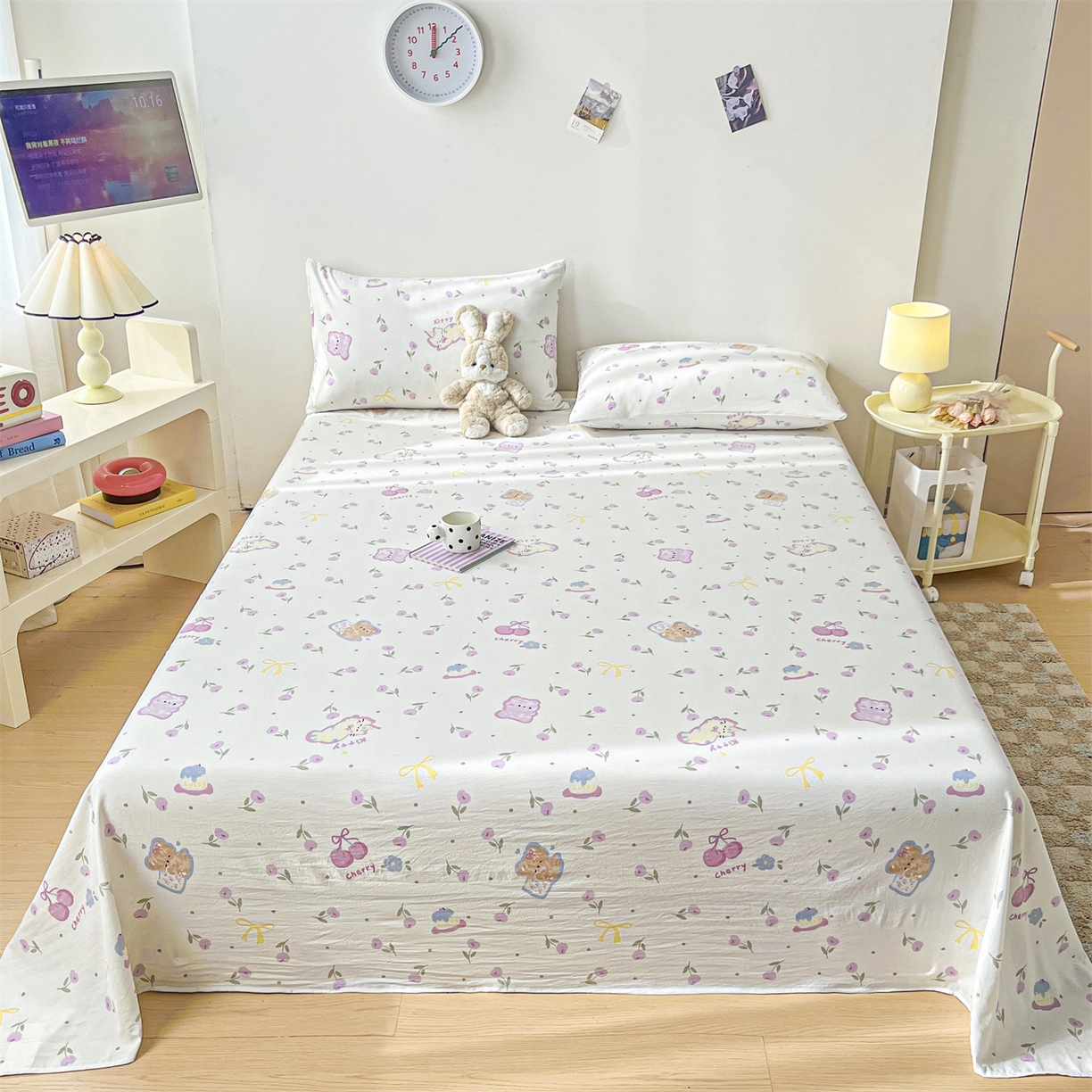 91家纺网 家纺一手货源 找家纺 （总）盛秋家纺 2025新款A类水洗棉卡通印花床单单品床单