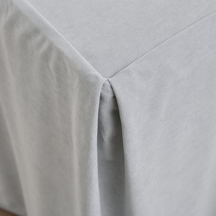 91家纺网 家纺一手货源 找家纺 不打烊家纺 2025新款全棉有氧双层纱羊毛尼美容床罩系列套件-美好旋律 美好旋律-灰色