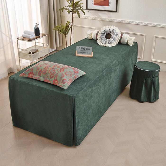 91家纺网 家纺一手货源 找家纺 （总）不打烊家纺 2025新款全棉有氧双层纱羊毛尼美容床罩系列套件-美好旋律