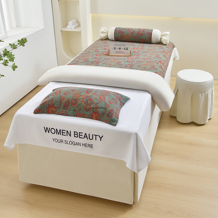 91家纺网 家纺一手货源 找家纺 （总）不打烊家纺 2025新款全棉有氧双层纱羊毛尼美容床罩系列套件-美好旋律