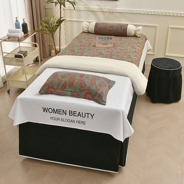 91家纺网 家纺一手货源 找家纺 （总）不打烊家纺 2025新款全棉有氧双层纱羊毛尼美容床罩系列套件-美好旋律