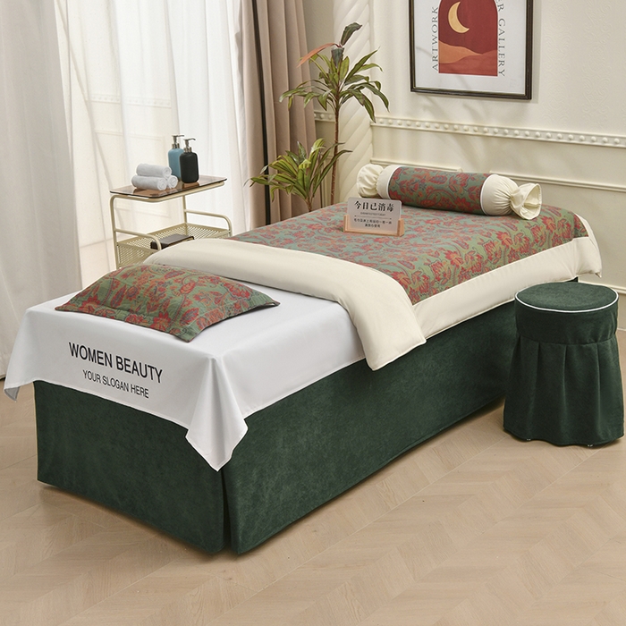 91家纺网 家纺一手货源 找家纺 （总）不打烊家纺 2025新款全棉有氧双层纱羊毛尼美容床罩系列套件-美好旋律