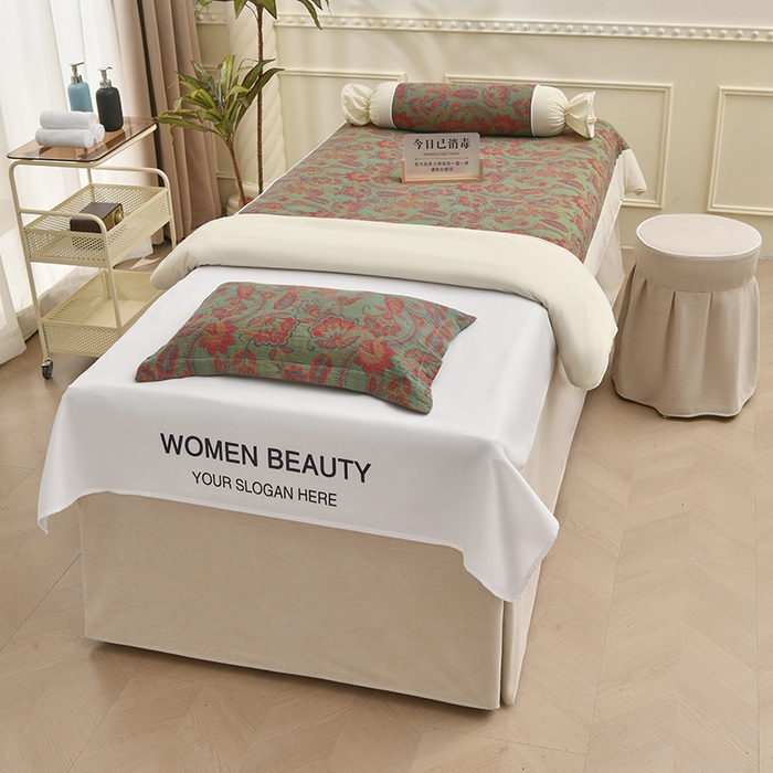 91家纺网 家纺一手货源 找家纺 （总）不打烊家纺 2025新款全棉有氧双层纱羊毛尼美容床罩系列套件-美好旋律