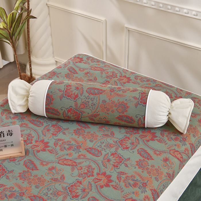 91家纺网 家纺一手货源 找家纺 （总）不打烊家纺 2025新款全棉有氧双层纱羊毛尼美容床罩系列套件-美好旋律