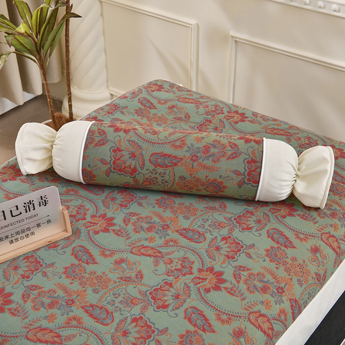 91家纺网 家纺一手货源 找家纺 不打烊家纺 2025新款全棉有氧双层纱羊毛尼美容床罩系列套件-美好旋律 美好旋律-黑色