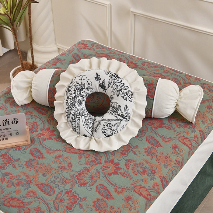 91家纺网 家纺一手货源 找家纺 （总）不打烊家纺 2025新款全棉有氧双层纱羊毛尼美容床罩系列套件-美好旋律