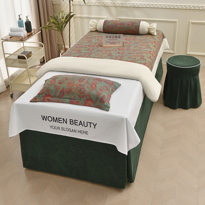 91家纺网 家纺一手货源 找家纺 （总）不打烊家纺 2025新款全棉有氧双层纱羊毛尼美容床罩系列套件-美好旋律