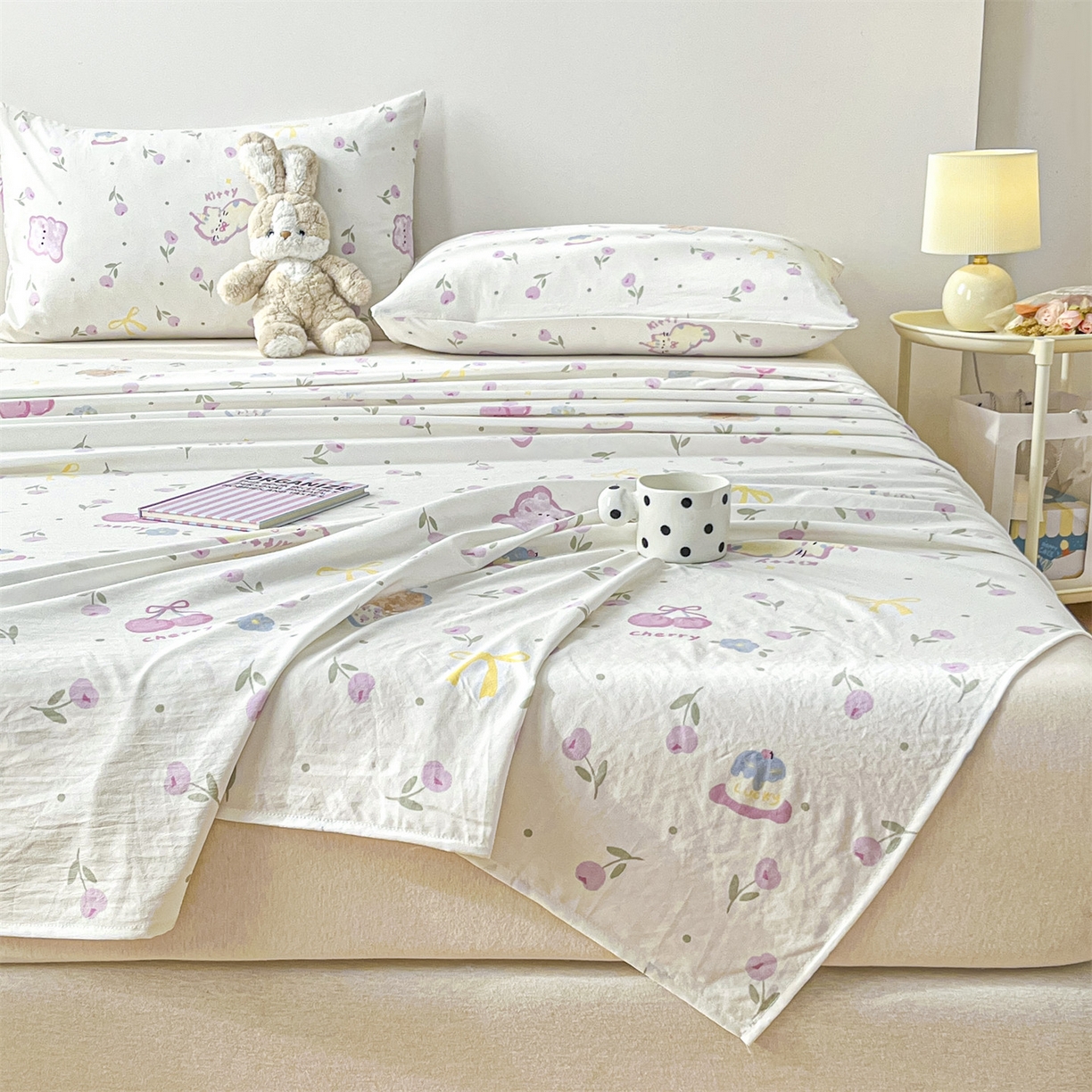 91家纺网 家纺一手货源 找家纺 （总）盛秋家纺 2025新款A类水洗棉卡通印花床单单品床单