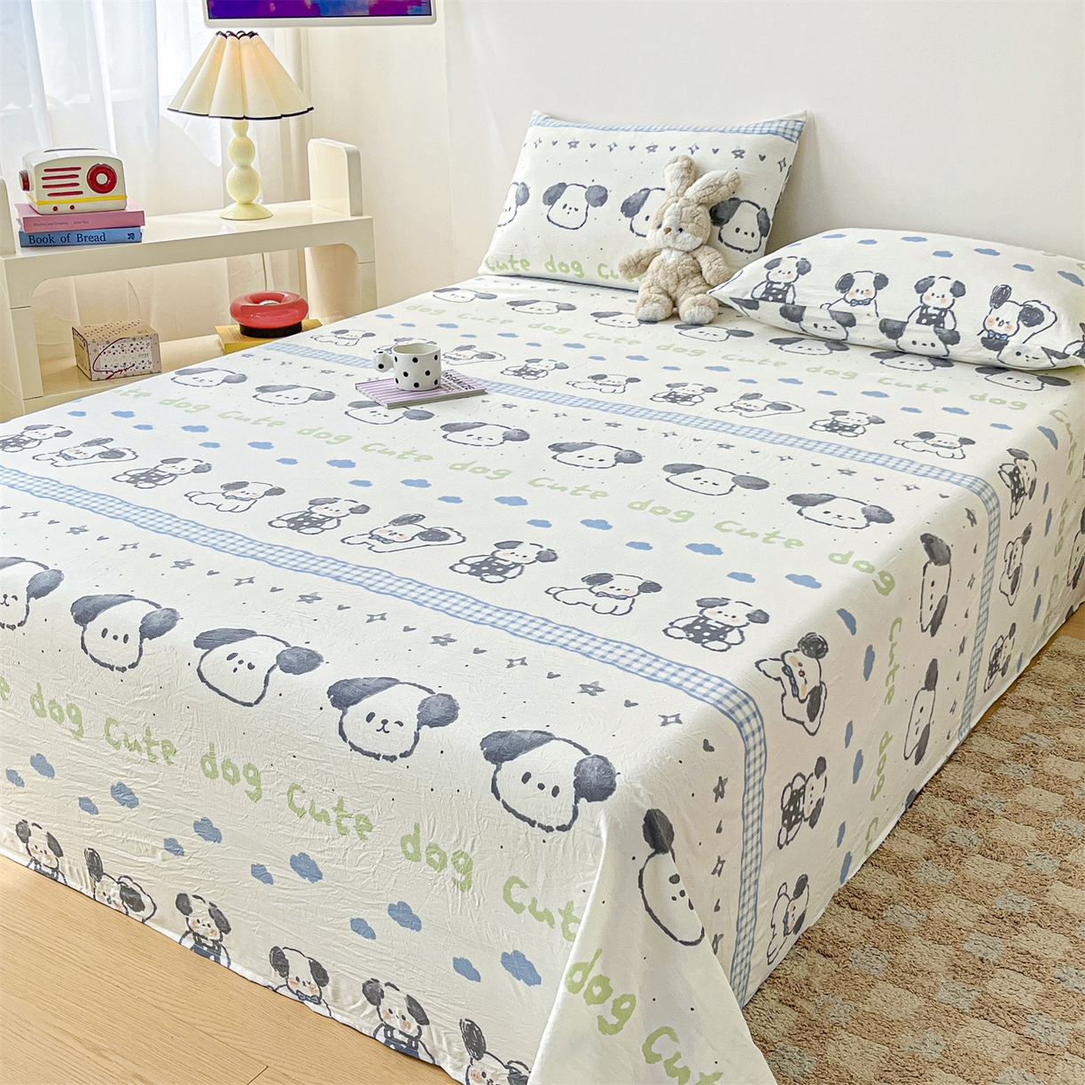 91家纺网 家纺一手货源 找家纺 （总）盛秋家纺 2025新款A类水洗棉卡通印花床单单品床单