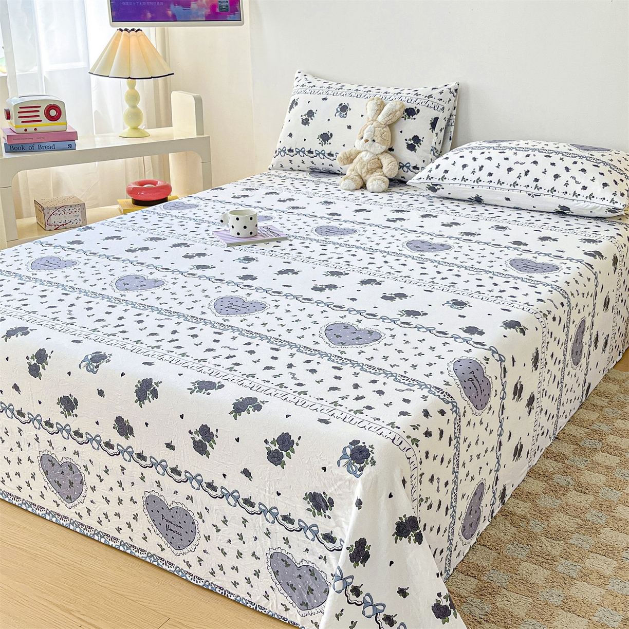 91家纺网 家纺一手货源 找家纺 （总）盛秋家纺 2025新款A类水洗棉卡通印花床单单品床单