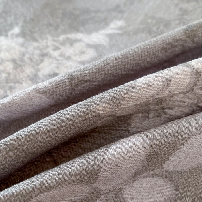 91家纺网 家纺一手货源 找家纺 大麦家纺 2025新款复古风高端提花水洗亚麻原麻四件套 海棠花开