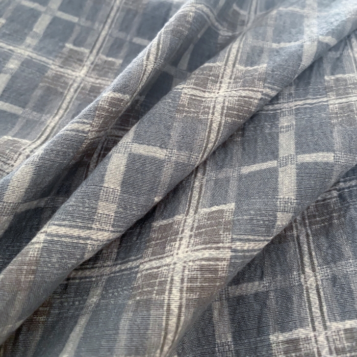 91家纺网 家纺一手货源 找家纺 大麦家纺 2025新款复古风高端提花水洗亚麻原麻四件套 简约线条