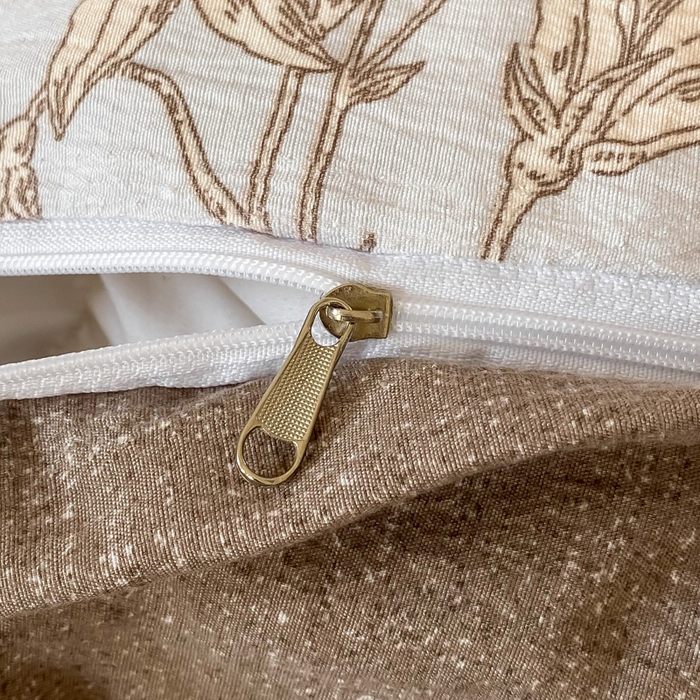 91家纺网 家纺一手货源 找家纺 大麦家纺 2025新款复古风高端提花水洗亚麻原麻四件套 满园花开