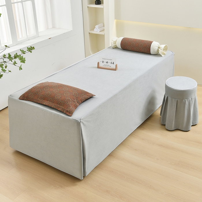 91家纺网 家纺一手货源 找家纺 （总）不打烊家纺 2025新款全棉有氧双层纱羊毛尼美容床罩系列套件-格伦