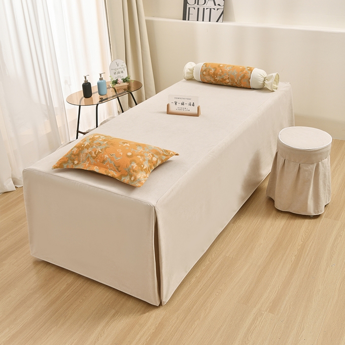 91家纺网 家纺一手货源 找家纺 不打烊家纺 2025新款全棉有氧双层纱羊毛尼美容床罩系列套件-蝶舞 蝶舞-卡其