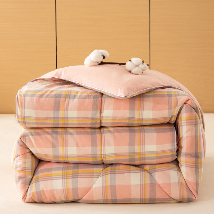 91家纺网 家纺一手货源 找家纺 美梦之都 2025新款全棉纯棉A类新疆棉花冬被被子被芯 简夕粉