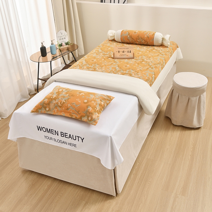 91家纺网 家纺一手货源 找家纺 （总）不打烊家纺 2025新款全棉有氧双层纱羊毛尼美容床罩系列套件-蝶舞