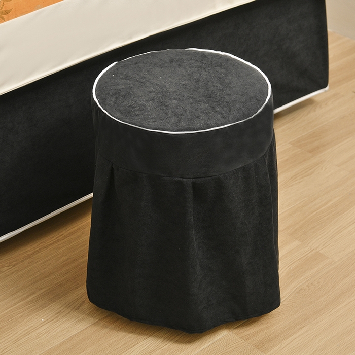 91家纺网 家纺一手货源 找家纺 不打烊家纺 2025新款全棉有氧双层纱羊毛尼美容床罩系列套件-蝶舞 蝶舞-黑色