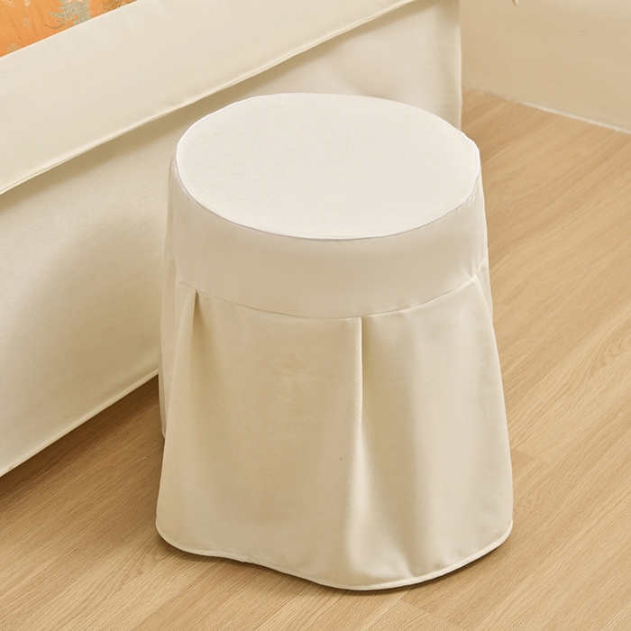 91家纺网 家纺一手货源 找家纺 不打烊家纺 2025新款全棉有氧双层纱羊毛尼美容床罩系列套件-蝶舞 蝶舞-米白