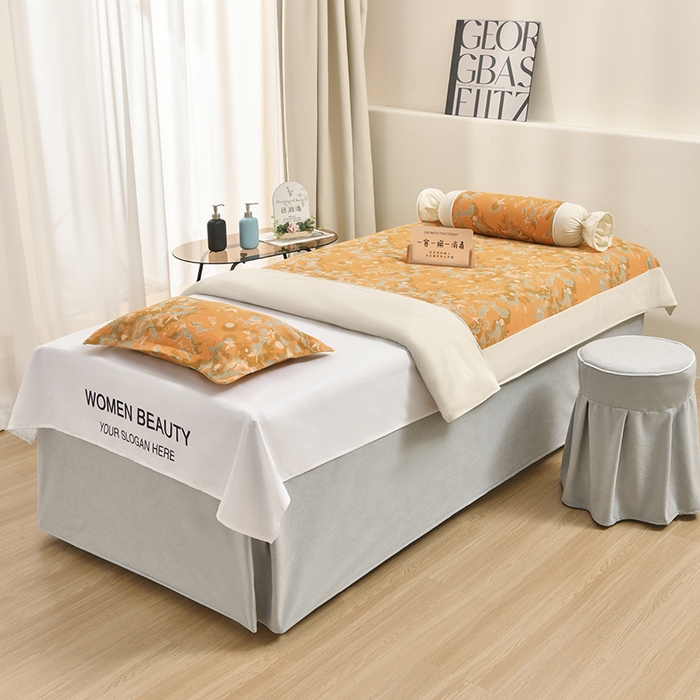 91家纺网 家纺一手货源 找家纺 不打烊家纺 2025新款全棉有氧双层纱羊毛尼美容床罩系列套件-蝶舞 蝶舞-灰色