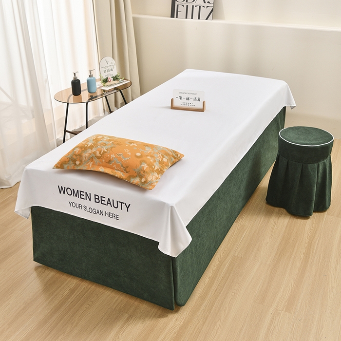 91家纺网 家纺一手货源 找家纺 不打烊家纺 2025新款全棉有氧双层纱羊毛尼美容床罩系列套件-蝶舞 蝶舞-墨绿